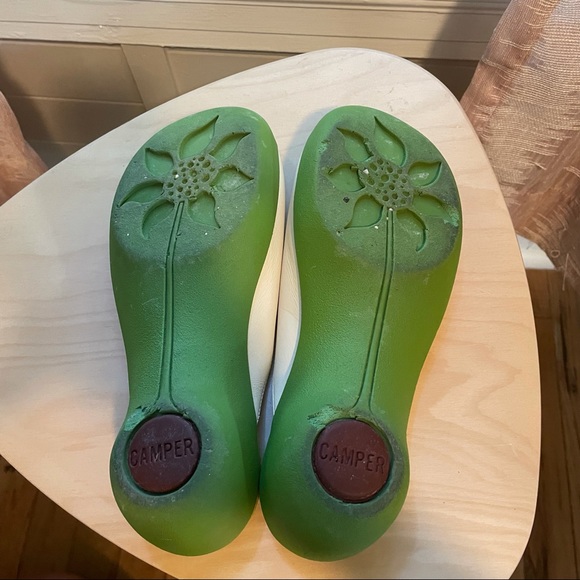 Camper White & Green Slide Heeled Sandals - Picture 4 of 7